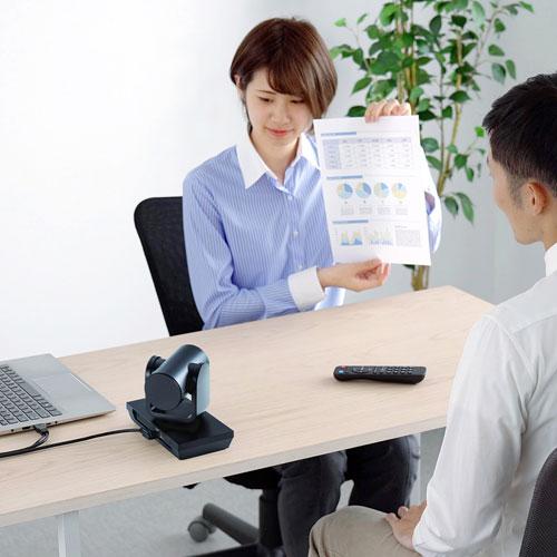 サンワサプライ 10倍ズーム搭載会議用カメラ CMS-V54BK