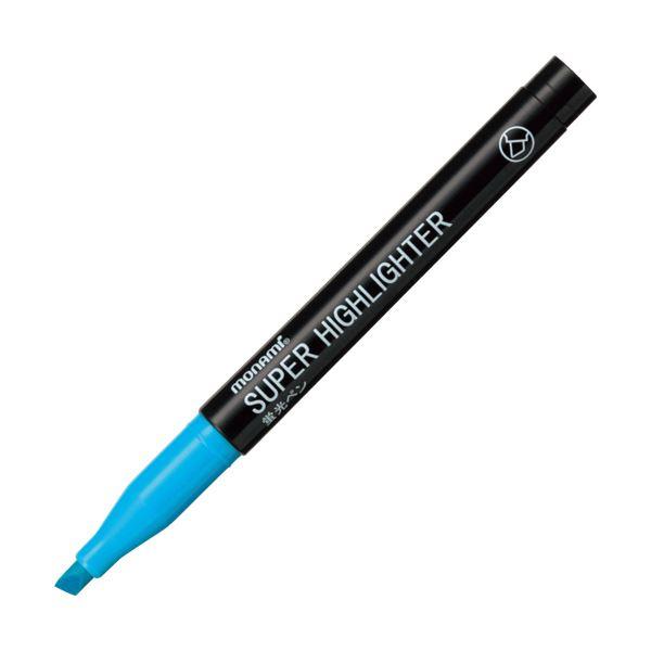 (まとめ) モナミ 蛍光ペン SUPERHIGHLIGHTER 水色 18405 1本 〔×100セット〕 蛍光ペン