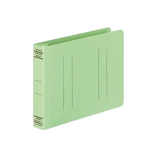 (まとめ)コクヨ フラットファイルW(厚とじ)B6ヨコ 250枚収容 背幅28mm 緑 フ-W18NG 1セット(10冊) 〔×5セット〕