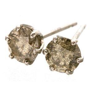 Pt900 ブラウン ダイヤモンドピアス 0.5ct プラチナ