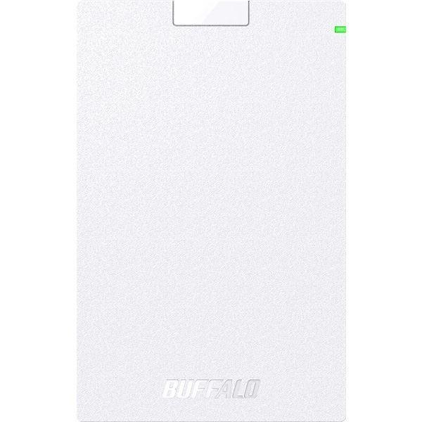 バッファロー USB3.2(Gen1)対応ポータブルHDD Type-Cケーブル付 1TB ホワイト HD-PGAC1U3-WA