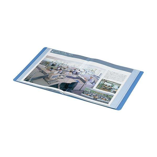 コクヨ クリヤーブック(固定式・サイドスロー)A4タテ 40ポケット 背幅18mm 黄 ラ-820Y 1セット(10冊)の画像