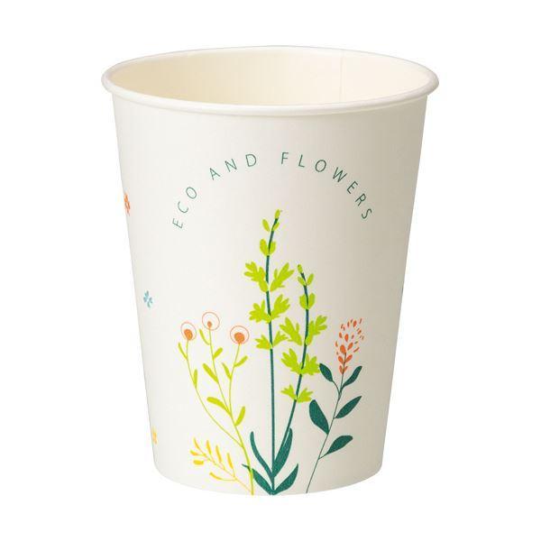 (まとめ)TANOSEE 紙コップ ANDFLOWERS 275ml(9オンス) 1セット(250個：50個×5パック) 〔×3セット〕の画像