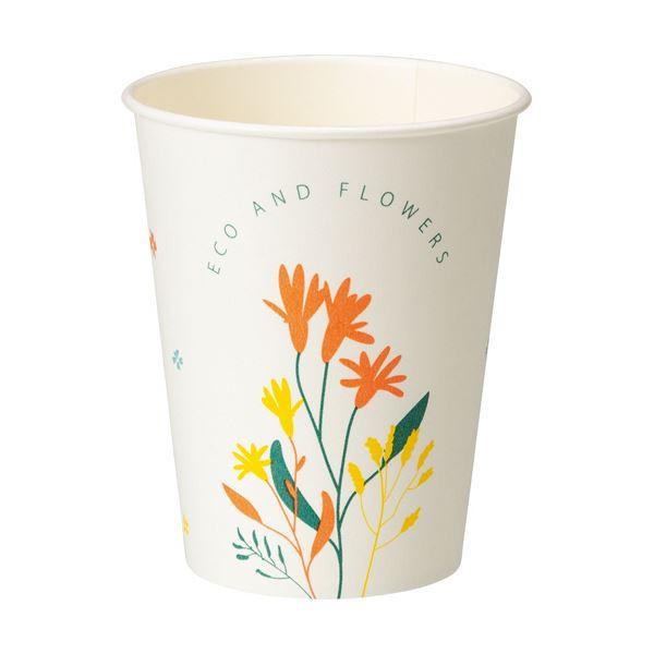 (まとめ)TANOSEE 紙コップ ANDFLOWERS 275ml(9オンス) 1セット(250個：50個×5パック) 〔×3セット〕の画像