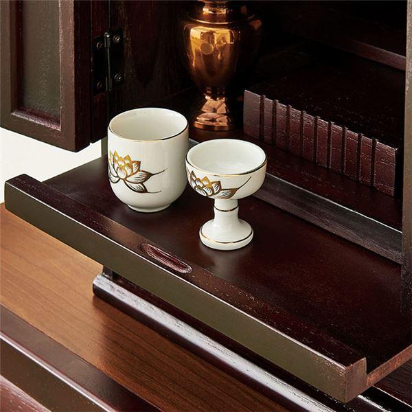 天然木 仏壇/仏具 〔ライトブラウン〕 約幅30×奥行25×高39.7cm 