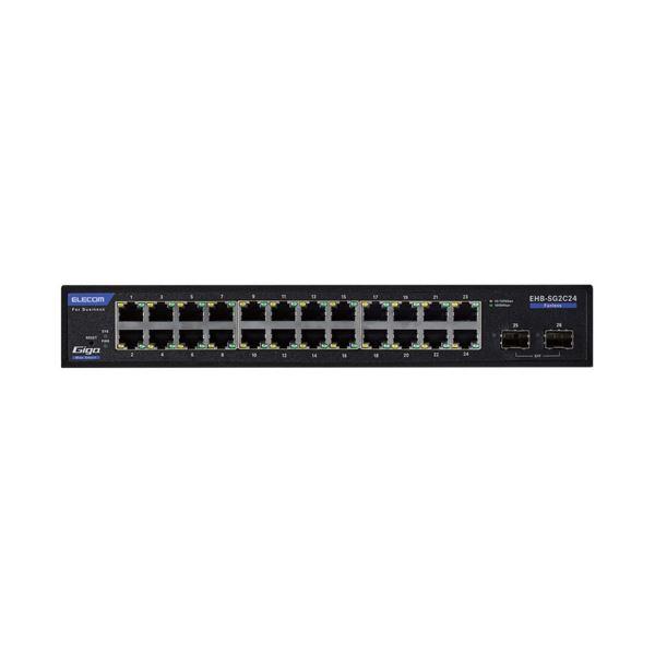 エレコムレイヤー2 Giga対応 Webスマートスイッチ 24ポート EHB-SG2C24 1台_1