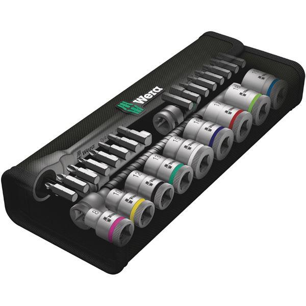 WERA ヴェラ 差込角3/8DR 29点組 ZYKLOP ソケットレンチ セット スリムデザイナタイプ 004047 工具 ツール DIY 作業工具 レンチ_1