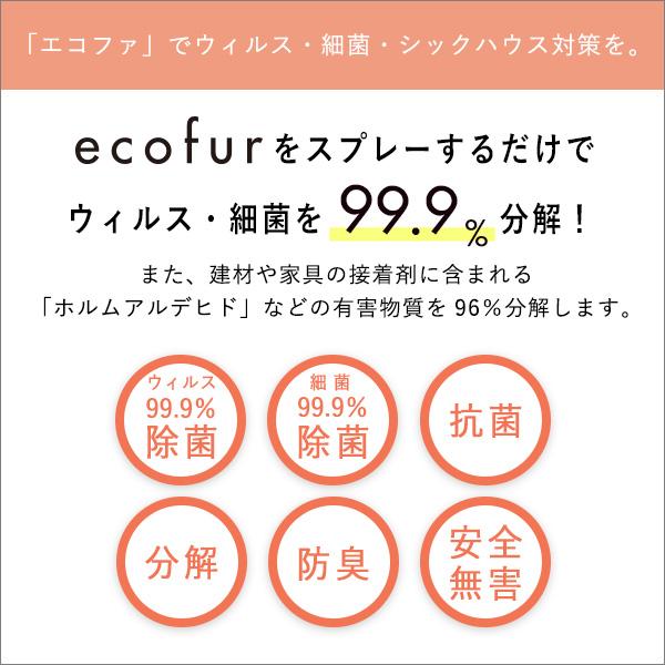 エコファ ウィルス・細菌・シックハウス対策スプレー(300mlタイプ)ウィルス、細菌、有害物質の除菌＆分解、抗菌、消臭効果〔ECOFUR〕単品｜mangerou｜04