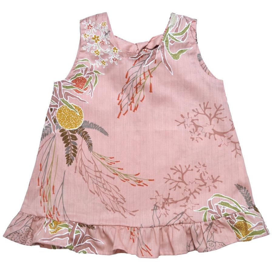 かりゆしウェア 沖縄アロハシャツ キッズ Mango Plus ワンピース アダンハナチョウジ 商店