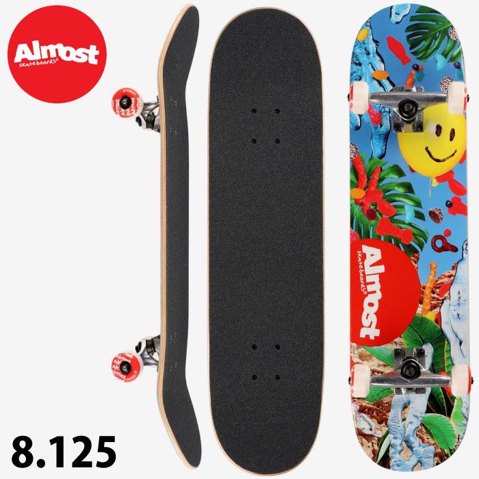 ALMOST コンプリートデッキ 8インチ ALMOST スケボー コンプリート | FALL OFF GREEN 8.25インチ