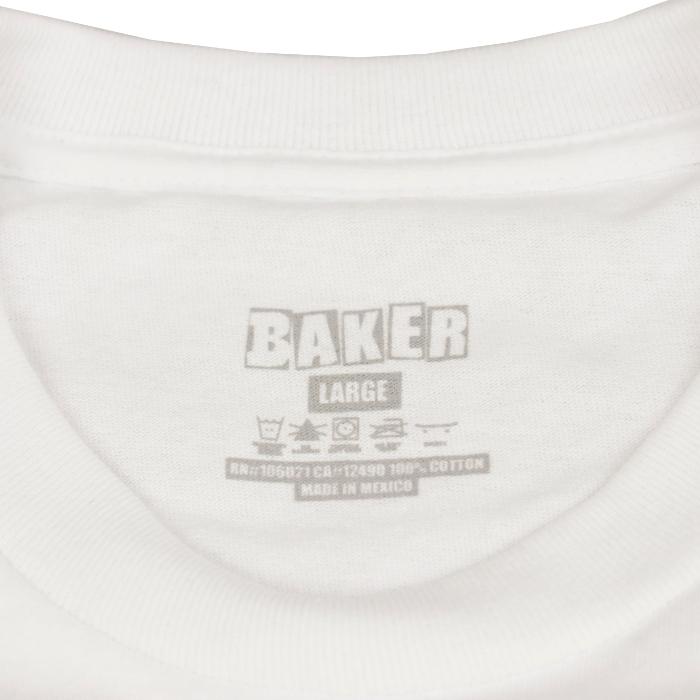 BAKER ベイカー ベーカー Tシャツ ROSES TEE WHITE スケーター メンズ 半袖Tシャツ 男性用 スケボー スケートボードブランド 半袖 トップス｜maniac｜04