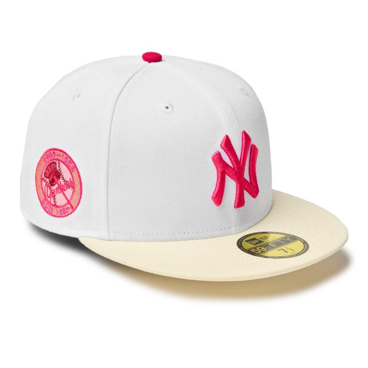レア物！　ニューヨークヤンキース　ジップアップジャケット ホワイト 59FIFTY 2Tone Classic ニューヨーク・ヤンキース クローム