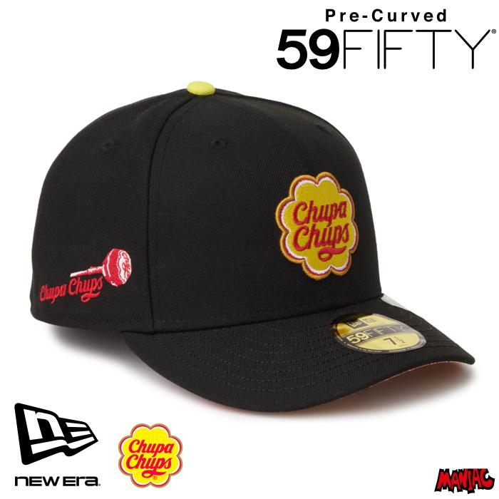 ニューエラ チュッパチャプス キャップ プレカーブド Pre Curved PC 59FIFTY NEWERA Chupa Chups ブラック 14863779 コラボ | 59FIFTY