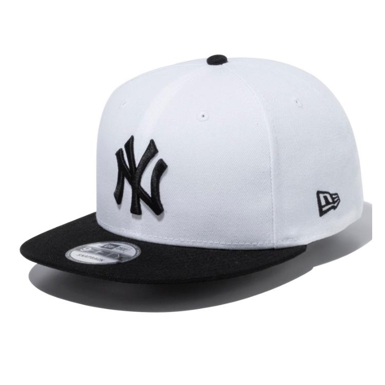 ニューエラ NY キャップ 9FIFTY NEWERA MLB ニューヨーク・ヤンキース 13562084 950 NEYYAN WHT BLK BLK ホワイト ブラックバイザー 白 黒 アジャスター｜maniac｜02