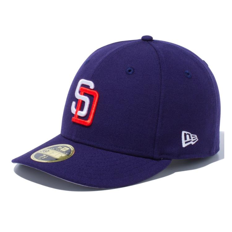 ニューエラ SD キャップ ロープロファイル Low Profile LP 59FIFTY NEWERA MLB クーパーズタウン サンディエゴ・パドレス 13561959 ライトネイビー 紺｜maniac｜02