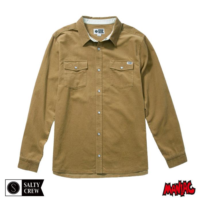 SALTY CREW ソルティークルー メンズ コーデゥロイ シャツ 74-105 BOONDOCKS CORDUROY L/S - STRAW | SALTY CREW