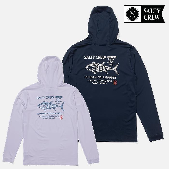 SALTY CREW ソルティークルー ラッシュガード フードサンシャツ メンズ ラッシュ 速乾 長袖 56-701 FISH MARKET HOOD SUNSHIRT | SALTY CREW
