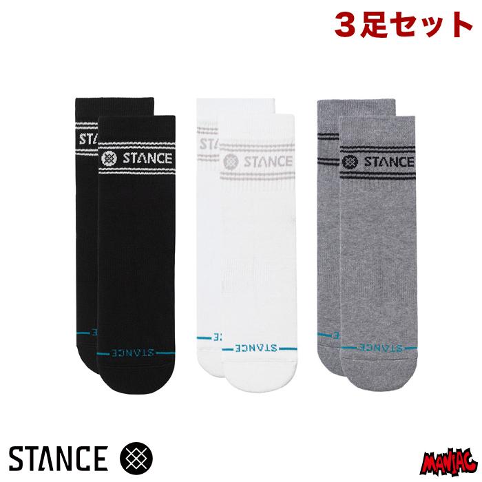 STANCE スタンス クオーターソックス 靴下 メンズ ブランド STANCE SOCKS VITAL QUARTER 3 PACK - MULTI ３足セット スケーターソックス | STANCE