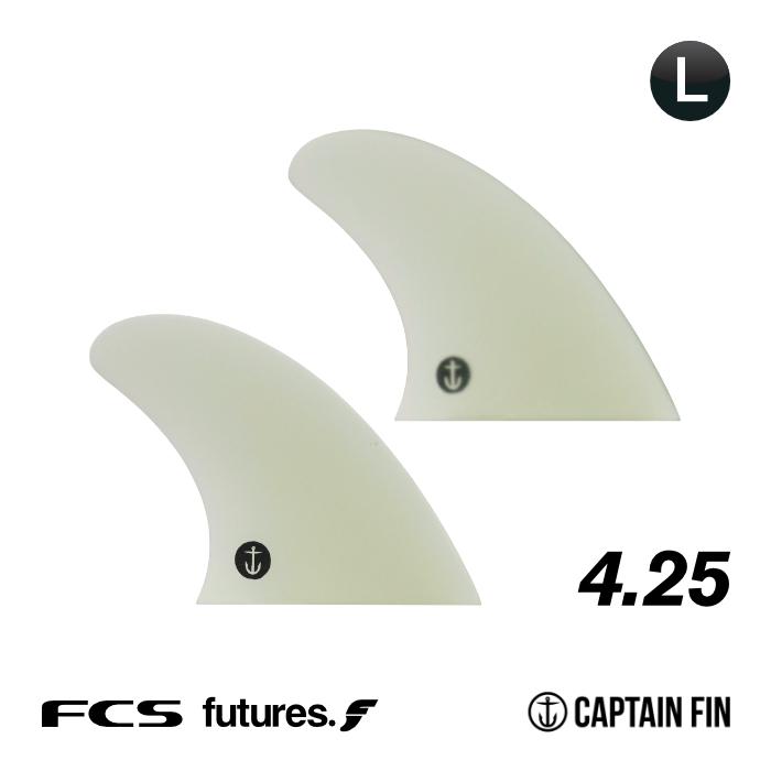 新品未使用CAPTAIN FIN SIDE BITERS サイドフィン4.25 CAPTAIN FIN キャプテンフィン SIDE BITER 4.25 Twin Tab CLEAR