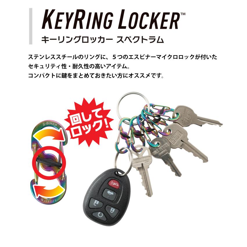 NITEIZE ナイトアイズ キーリングロッカー ステンレス KEYRING LOCKER STAINLESS キーラック S-BINER エスビナー  Sビナー マイクロロック