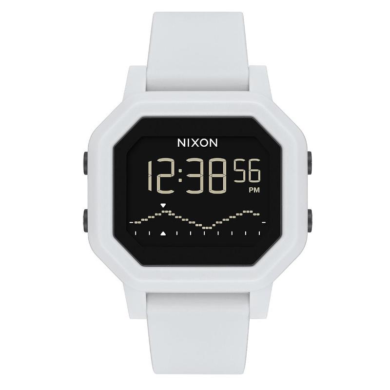 NIXON ニクソン 腕時計 SIREN - White - A1311-100 サイレン ホワイト デジタル時計 タイドグラフ クロノグラフ 100M/10気圧防水 レディース｜maniac｜02