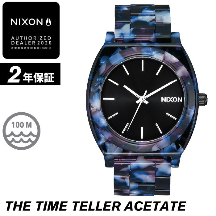 NIXON ニクソン 腕時計 THE TIME TELLER ACETATE - Black/Multi - A327 