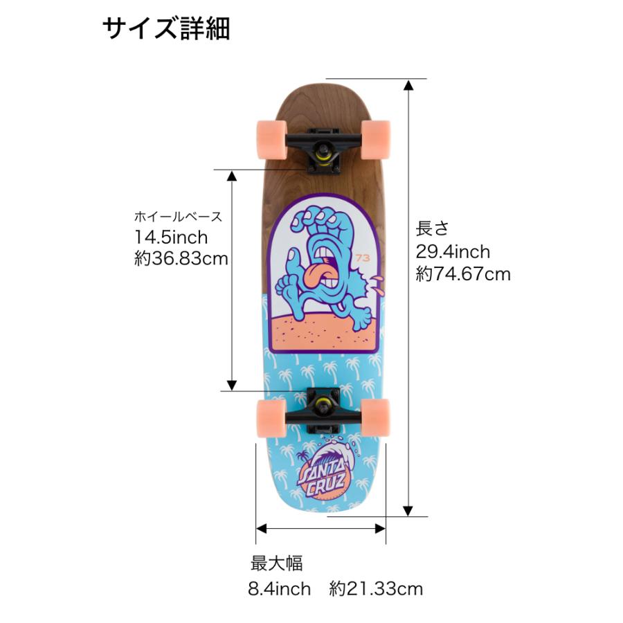 スケボー コンプリート スケートボード SANTA CRUZ サンタクルーズ BEACH BUM HAND STREET CRUISER ２９.４” サンタクルズ | SANTA CRUZ | 01