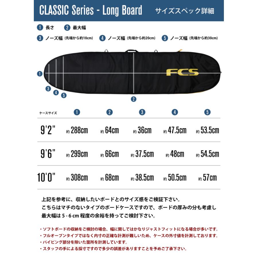 サーフボード ハードケース FCS エフシーエス １０.０ ロングボード用 クラシック CLASSIC Long Board １０’０” BLACK/MANGO ブラック/オレンジ｜maniac｜09