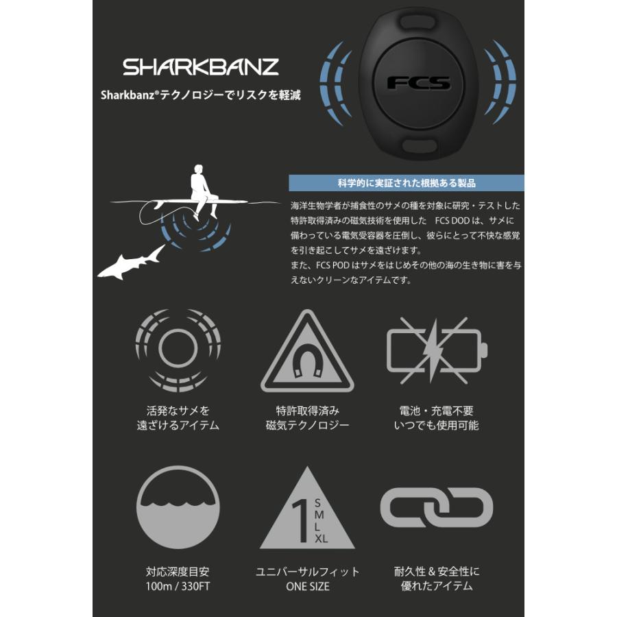 FCS サメ避けバンド サメ対策 POD x SHARKBANZ シャークバンズ FCS サメ避けバンド サメ対策 POD x SHARKBANZ シャークバンズ