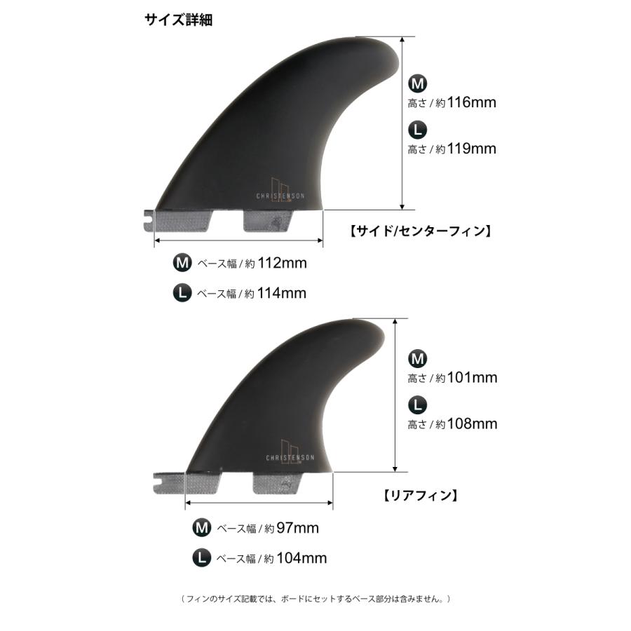 FCS2クリステンソン トライ クワッド フィンセット 5枚セット Mサイズ FCS II CHRISTENSON TRI-QUAD FIN SET - FCS JAPAN