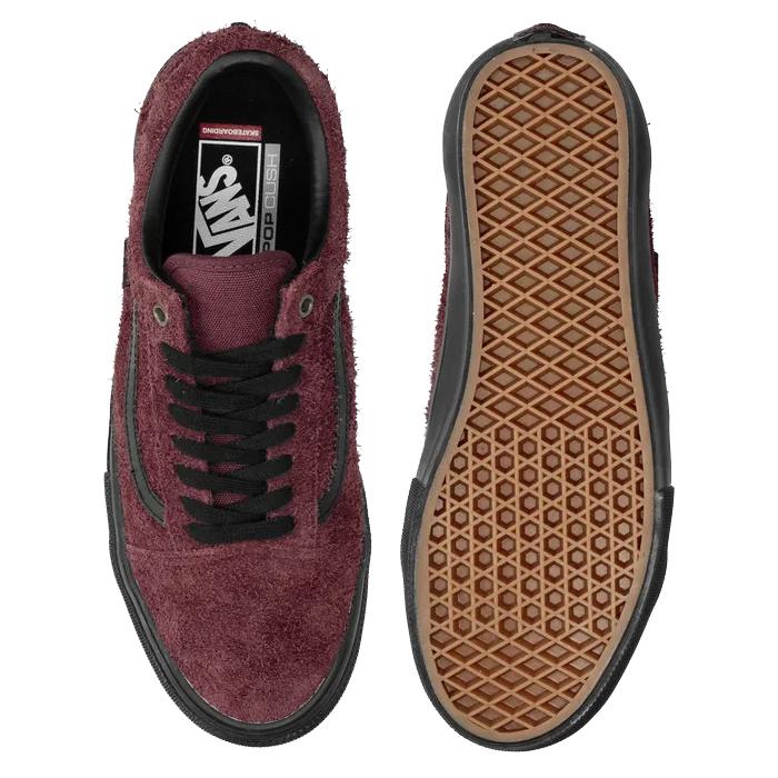 VANS (VN0A2Z32KGD) SKATE OLD SKOOL HAIRY SUEDE BLACK/BURGUND