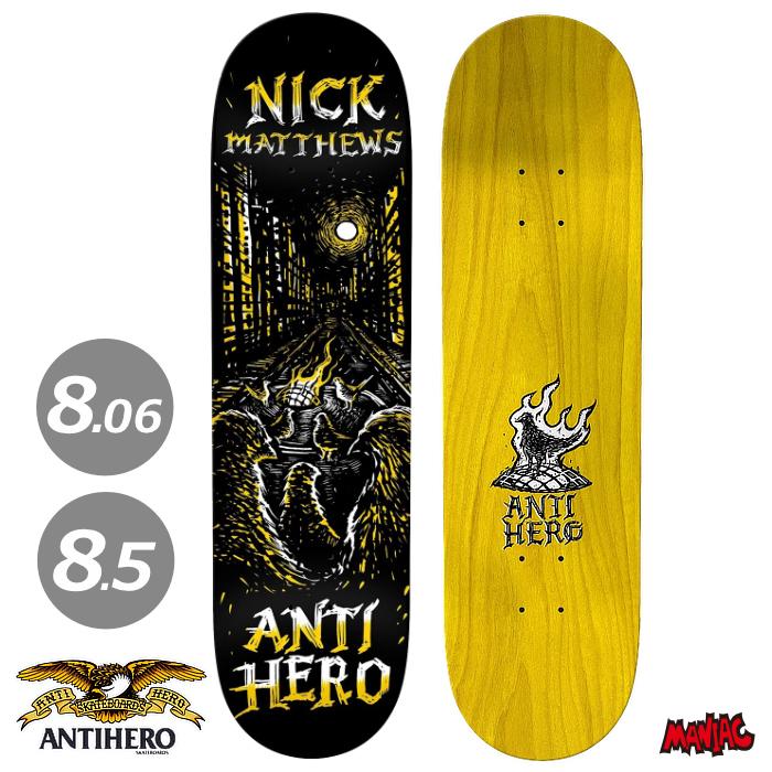 ANTIHERO（アンタイヒーロー） スケボー デッキ 単品 スケートボード