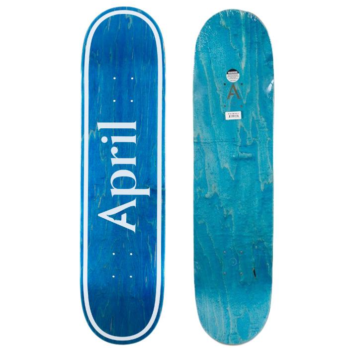 スケボー デッキ 単品 スケートボード April エイプリル OG LOGO BLUE