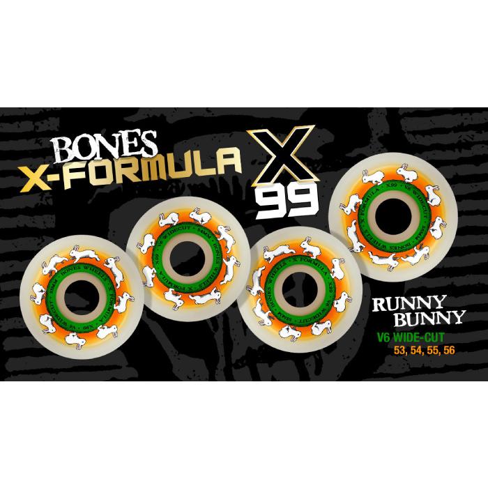 スケボー ボーンズ ウィール BONES WHEEL X-FORMULA RUNNY BUNNY 99A 53mm 54mm V6 WIDE CUT｜maniac｜05