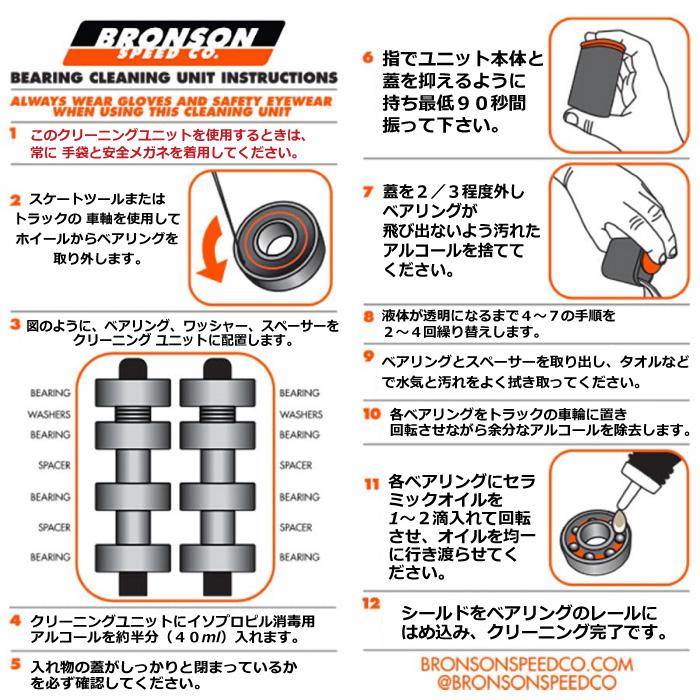 スケボー BRONSON ブロンソン スケートボード ベアリング クリーニング ユニット  BEARING CLEANING UNIT ベアリングクリーナー クリーナー 掃除用品｜maniac｜05