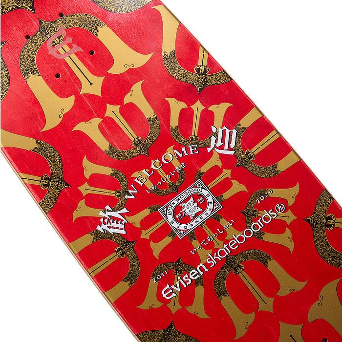 Evisen スケートボードデッキ レッド　スケボー Evisen Skateboards（エビセンスケートボード） スケボー デッキ