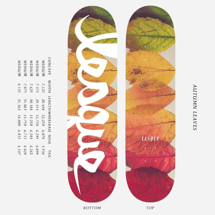 スケボー デッキ スケートボード LESQUE レスケ 8.125インチ AUTUMN LEAVES 8.125 SK8 SKATEBOARD スケボー デッキ スケートボード LESQUE レスケ 8.125インチ AUTUMN LEAVES 8.125 SK8 SKATEBOARD