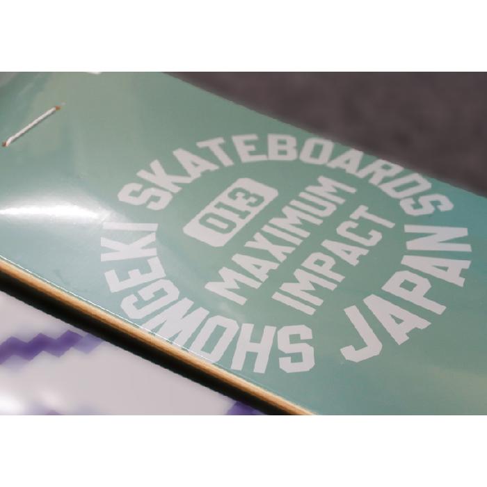 スケボー デッキ ７．１２５ 単品 スケートボード ショウゲキ SHOWGEKI COLLEGE BEIGE GREEN DECK 7.125インチ SK8 SKATEBOARD｜maniac｜03