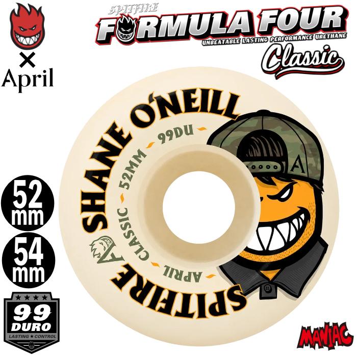 SPITFIRE WHEELS SPITFIRE APRIL SHANE ONEILL PRO FORMULA FOUR (F4