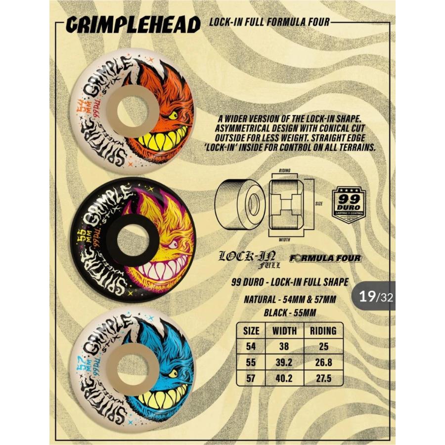 スピットファイヤ SPITFIRE LOCK-INS 55mm ウィール値下げ中 55MM F4 99 Lock-in Full SPITFIRE WHEELS X4 wheels