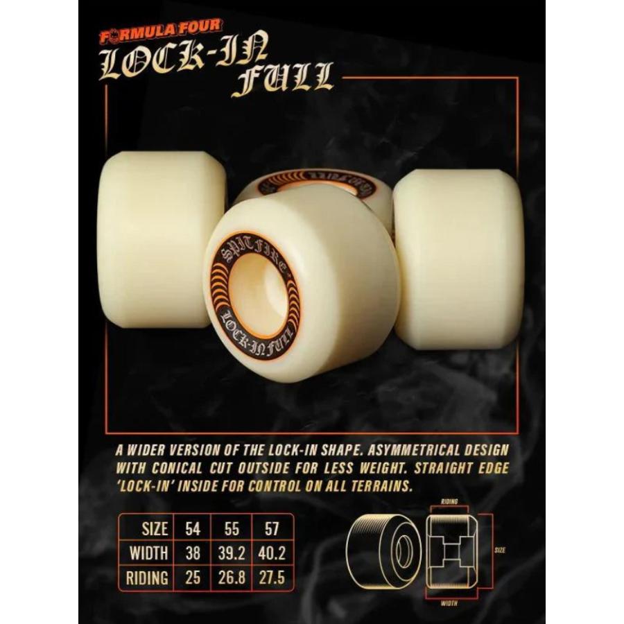 スケートボードウィール SPITFIRE スピットファイアー F4 FORMULA FOUR LOCK-IN FULL - 99DURO 99A 54mm 55mm 57mm フォーミュラフォー ロックインフル スケートボードウィール SPITFIRE スピットファイアー F4 FORMULA FOUR LOCK-IN FULL - 99DURO 99A 54mm 55mm 57mm フォーミュラフォー ロックインフル
