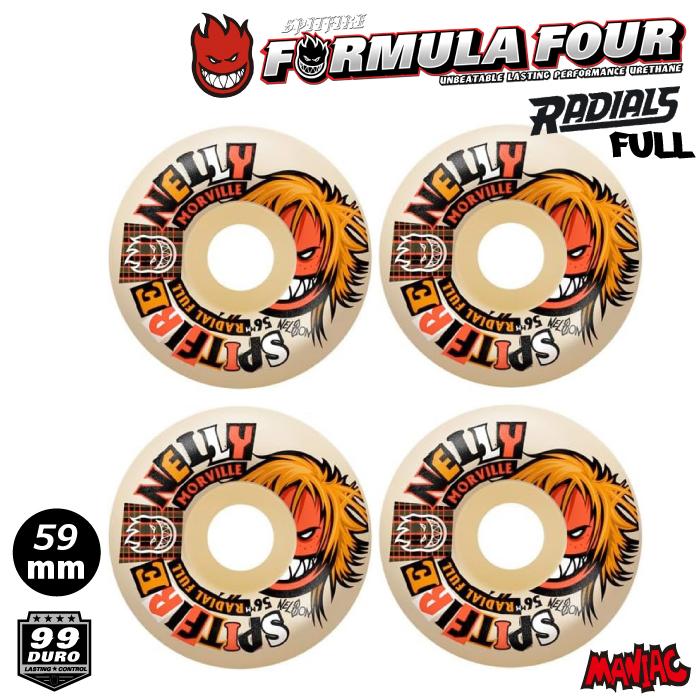 スケートボード SPITFIRE FORMULA FOUR 99DURO Radial Full SPITFIRE FORMULA FOUR 99DURO CLASSIC SHAPE サイズ：53mm