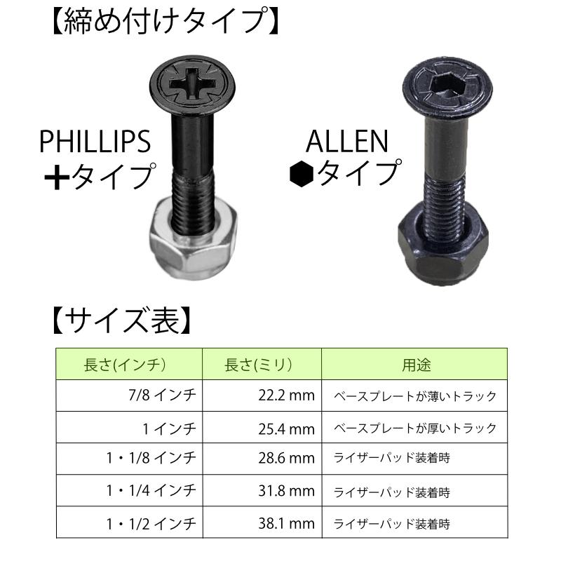 【処分セール】 スケボー ボルト ビス 1 インチ プラス ロンスケ　クルーザー 処分セール】 スケボー ボルト ビス 1 インチ プラス ロンスケ
