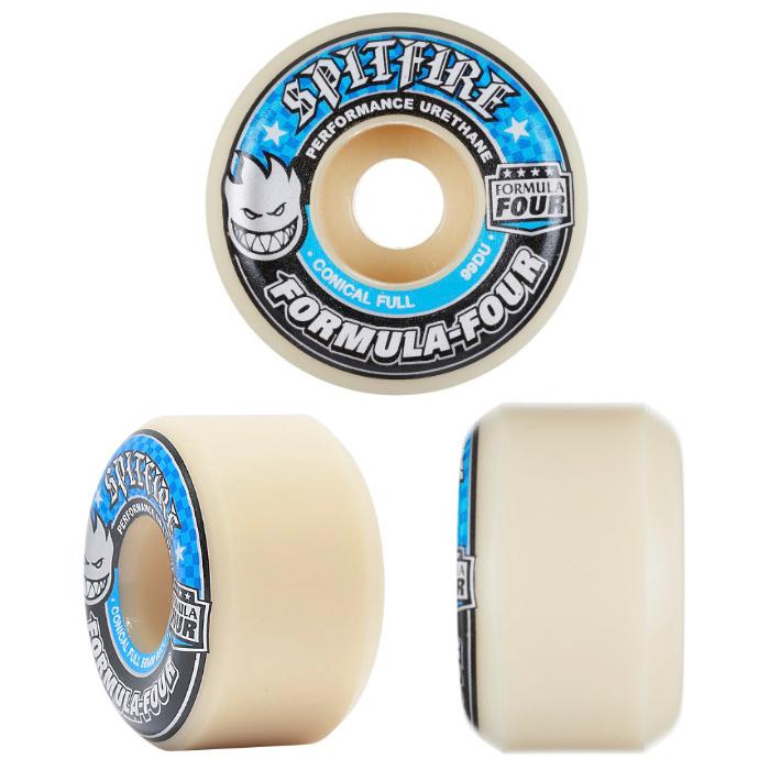 スケートボードウィール SPITFIRE スピットファイヤー F4 FORMULA FOUR CONICAL FULL - 99DURO 99A 52mm BLUE フォーミュラフォー コニカルフル ブルー｜maniac｜02