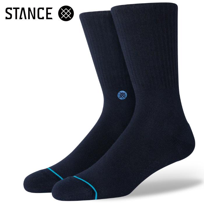 STANCE SOCKS スタンスソックス メンズ靴下 ICON - Dark Navy｜maniac