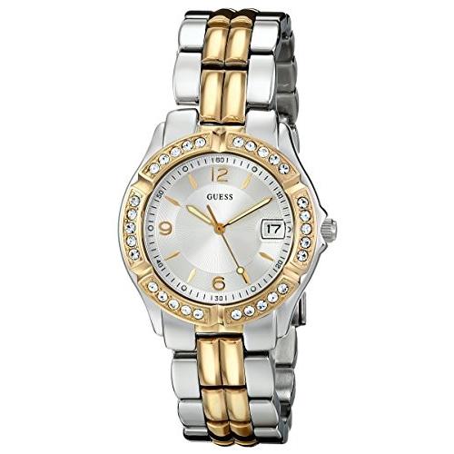 腕時計 ゲス GUESS U0026L1 GUESS Silver + Gold-Tone Bracelet Watch with Date Feature. Color: Silver/Gold-T｜maniacs-shop