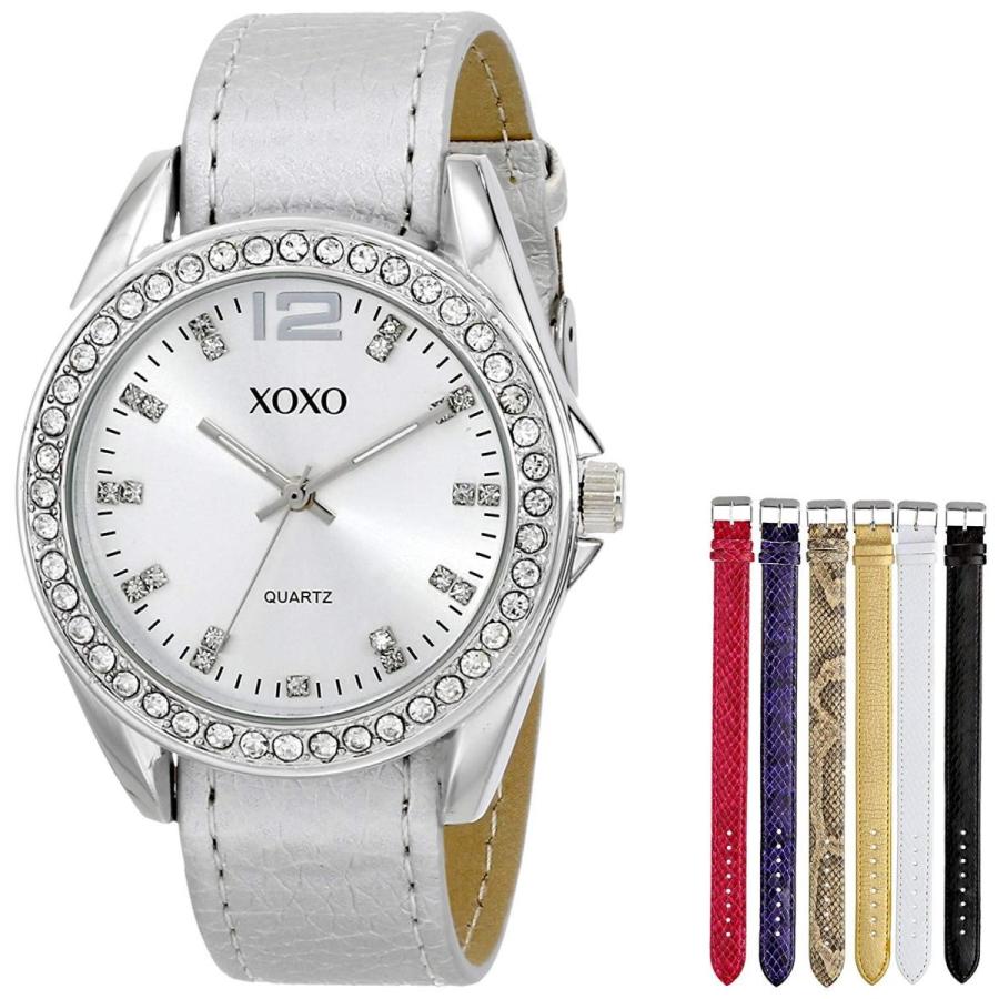 腕時計 クスクス キスキス XO9062 XOXO Women's XO9062 Silver-Tone Watch with Interchangeable Bands｜maniacs-shop｜02