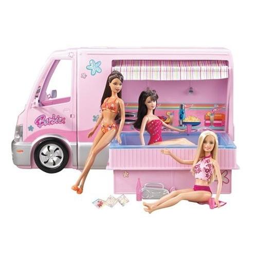 ボトル バービー バービー人形 日本未発売 J9509 Barbie Hot Tub Party Bus Vehicle Play Set
