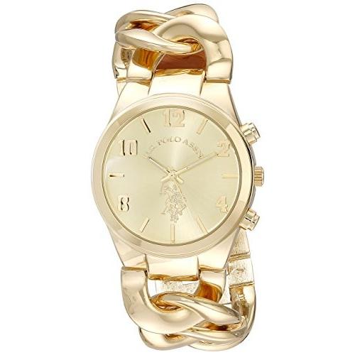 腕時計 ユーエスポロアッスン レディース USC40069 U.S. Polo Assn. Women's USC40069 Gold-Tone L