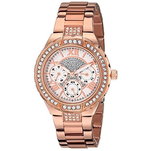 腕時計 ゲス GUESS U0111L3 GUESS Women's U0111L3 Sparkling Hi-Energy Mid-Size Rose Gold-Tone Watch